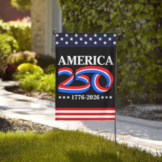 America 250 : 1776 2026  Garden Flag Double-Sided - 2 Sizes