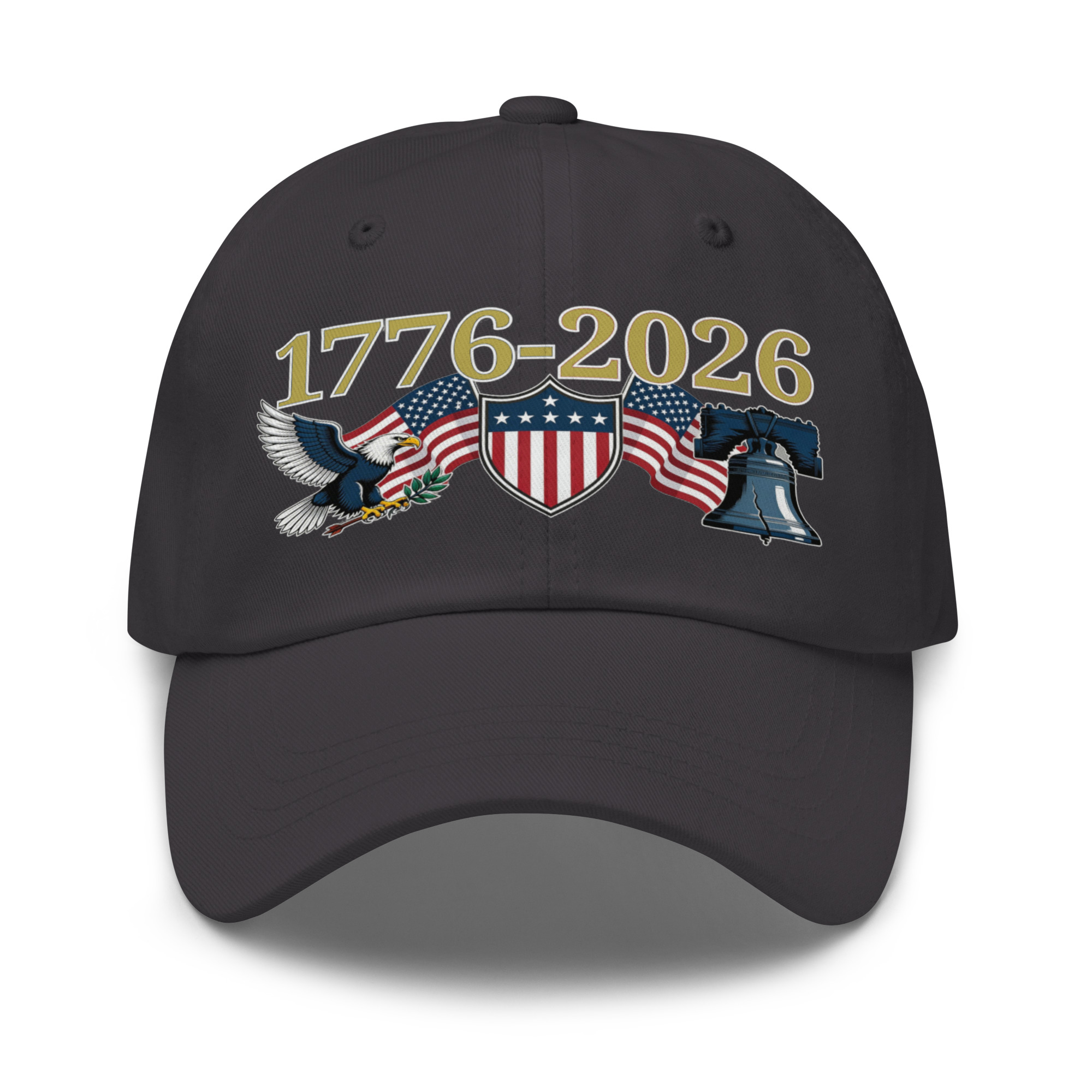 1776-2026 ; Shield - Flags - Eagle - Liberty Bell Design - Classic Cap - ( 10 colors ) - Image 5