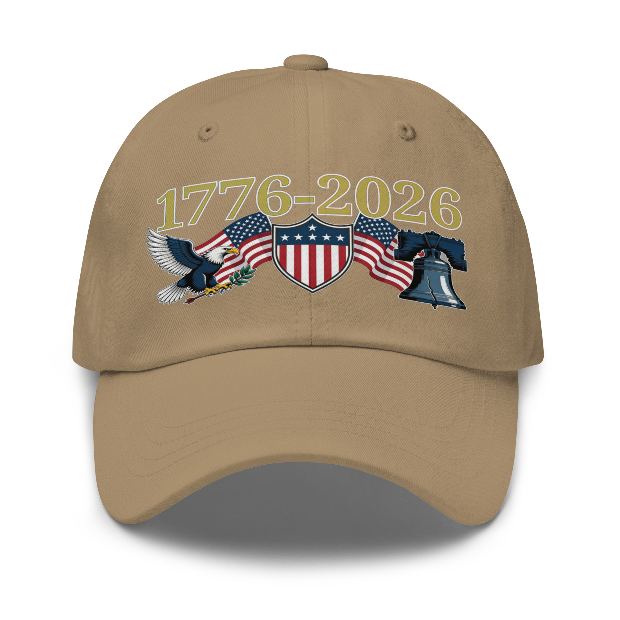 1776-2026 ; Shield - Flags - Eagle - Liberty Bell Design - Classic Cap - ( 10 colors ) - Image 7