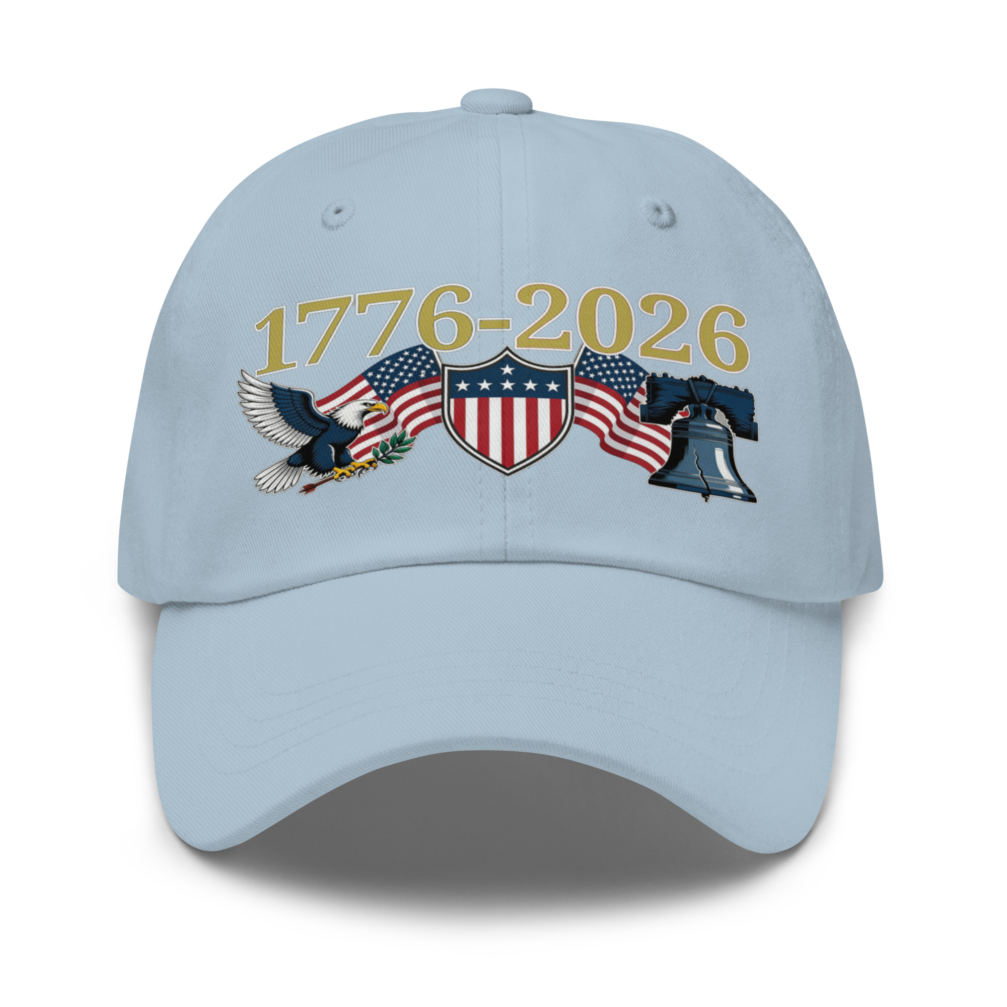 1776-2026 ; Shield - Flags - Eagle - Liberty Bell Design - Classic Cap - ( 10 colors ) - Image 10
