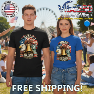Semiquincentenial : 250 Years - Patriotic Print- Unisex Gildan Cotton Tee - (7 colors)