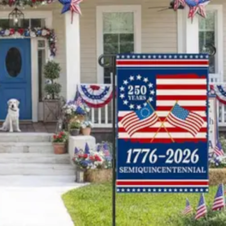 250 Years 1776-2026 american Flags design garden Flag - 12x18in