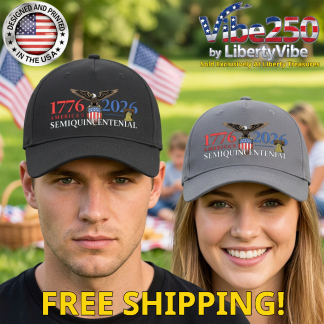 1776-2026 America Semiquincentential – Port & Co 100% Cotton Twill Cap (4 Colors)