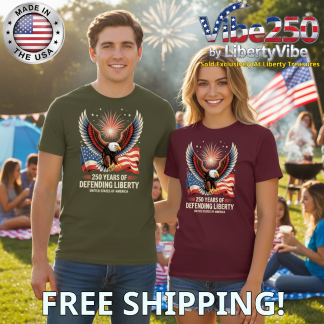 250 Years Of Defending Liberty - Unisex Gildan Cotton Tee (9 Colors)