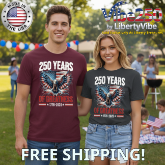 250 Years Of Greatness : 1776-2026 - Unisex Gildan Cotton Tee - (9 colors)
