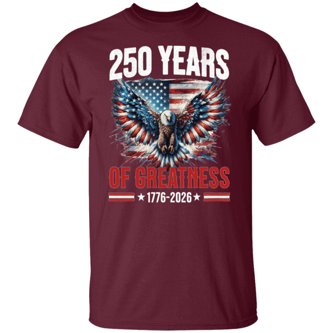 250 Years Of Greatness : 1776-2026 - Unisex Gildan Cotton Tee - (9 colors) - Image 5