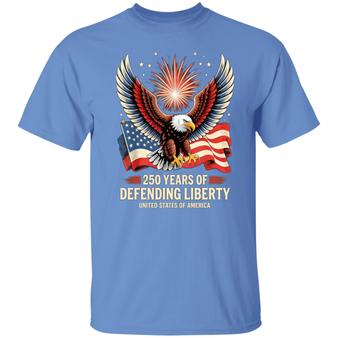 250 Years Of Defending Liberty - Unisex Gildan Cotton Tee (9 Colors) - Image 2