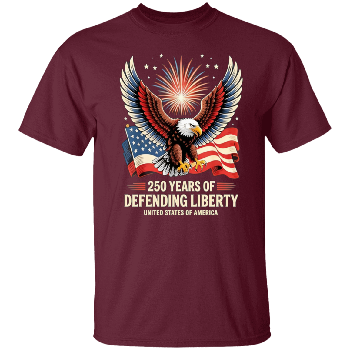 250 Years Of Defending Liberty - Unisex Gildan Cotton Tee (9 Colors) - Image 5