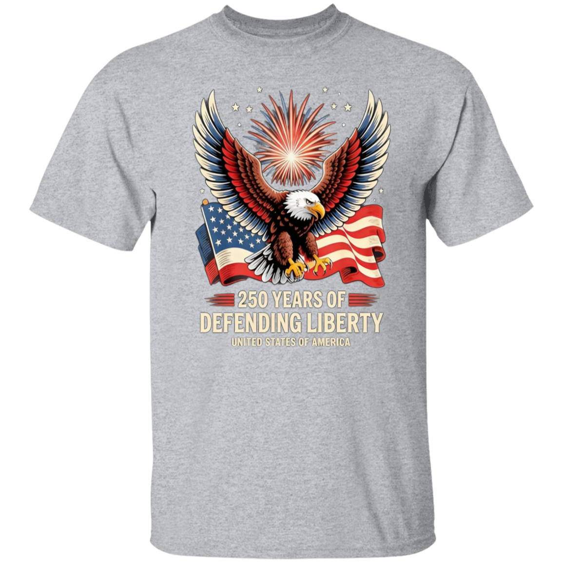 250 Years Of Defending Liberty - Unisex Gildan Cotton Tee (9 Colors) - Image 8