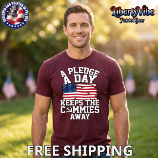 A Pledge A day Keeps Commie Away Gildan Men's T-Shirt