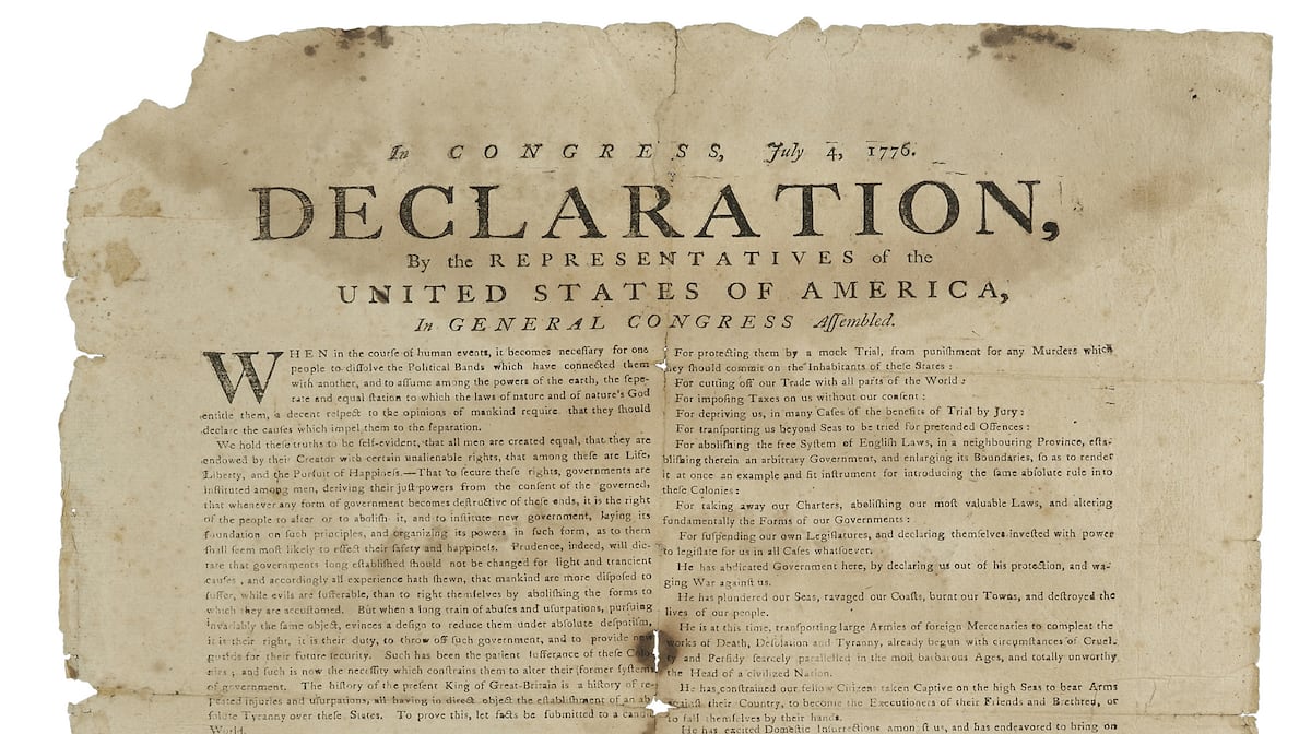 Read the Declaration of Independence in full