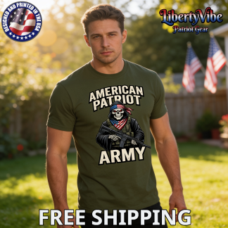 American Patriot Army Death Reaper Men's Gildan T-Shirt
