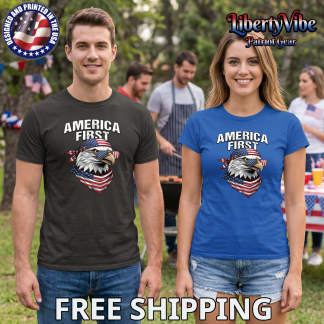 America First Bandana Eagle Unisex Gildan T-Shirt