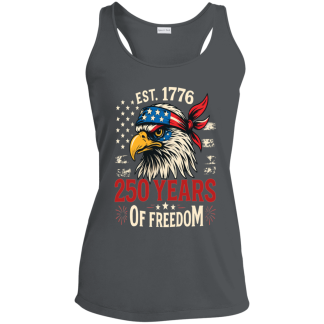 250 Years Of Freedom Patriotic Sport-Tek Ladies Racerback Tank
