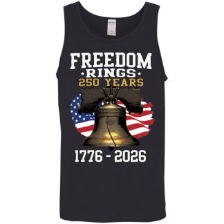 Freedom Rings Liberty Bell Men's Patriotic Gildan Tank Top