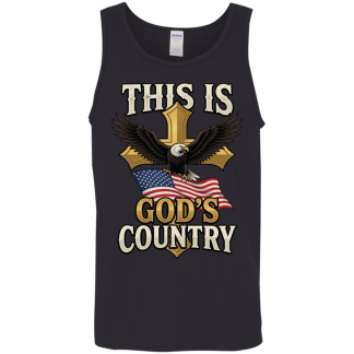 God’s Country Cross and Eagle Men’s Gildan Tank Top