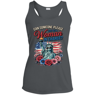 Just Put A Woman In Charge Sport-Tek Ladies Racerback Tank