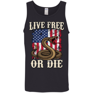 Live Free Or Die Gadsden Design Men's Gildan Cotton Tank Top
