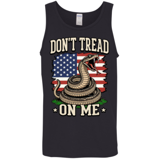 Don't Tread On Me Gadsden Design Men's Gildan Cotton Tank Top