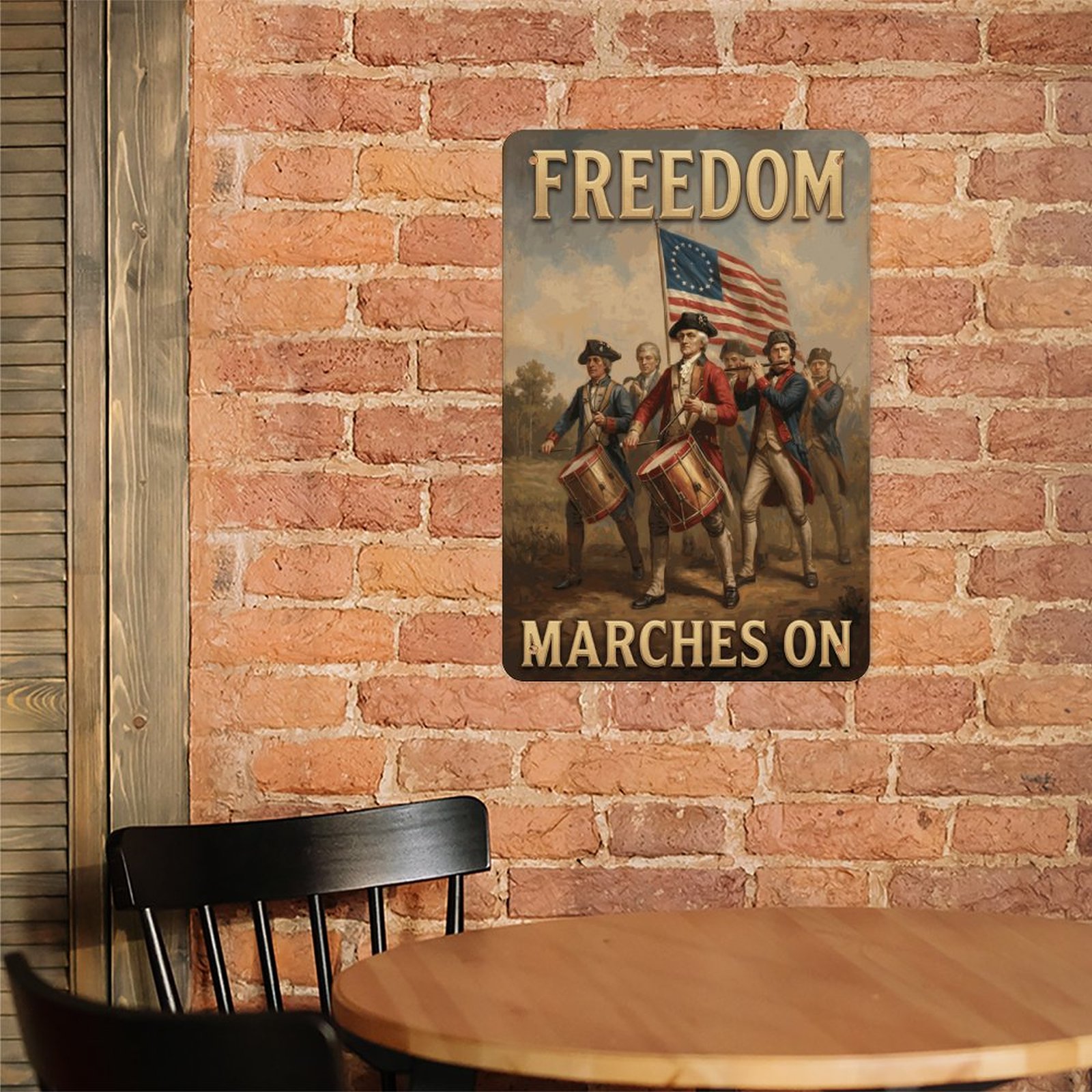 Freedom Marches On Vintage 8x12in Metal Sign - Revolutionary War Patriotic Wall Decor - Image 7